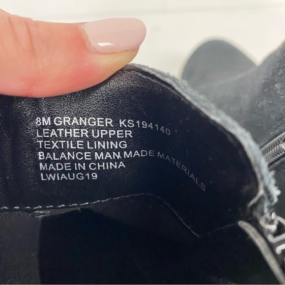 Kensie black leather suede size zipper ankle boots minimalist capsule wardrobe - Picture 7 of 7